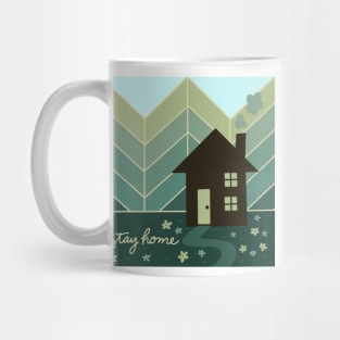 Stay Home - House in the Woods Mug